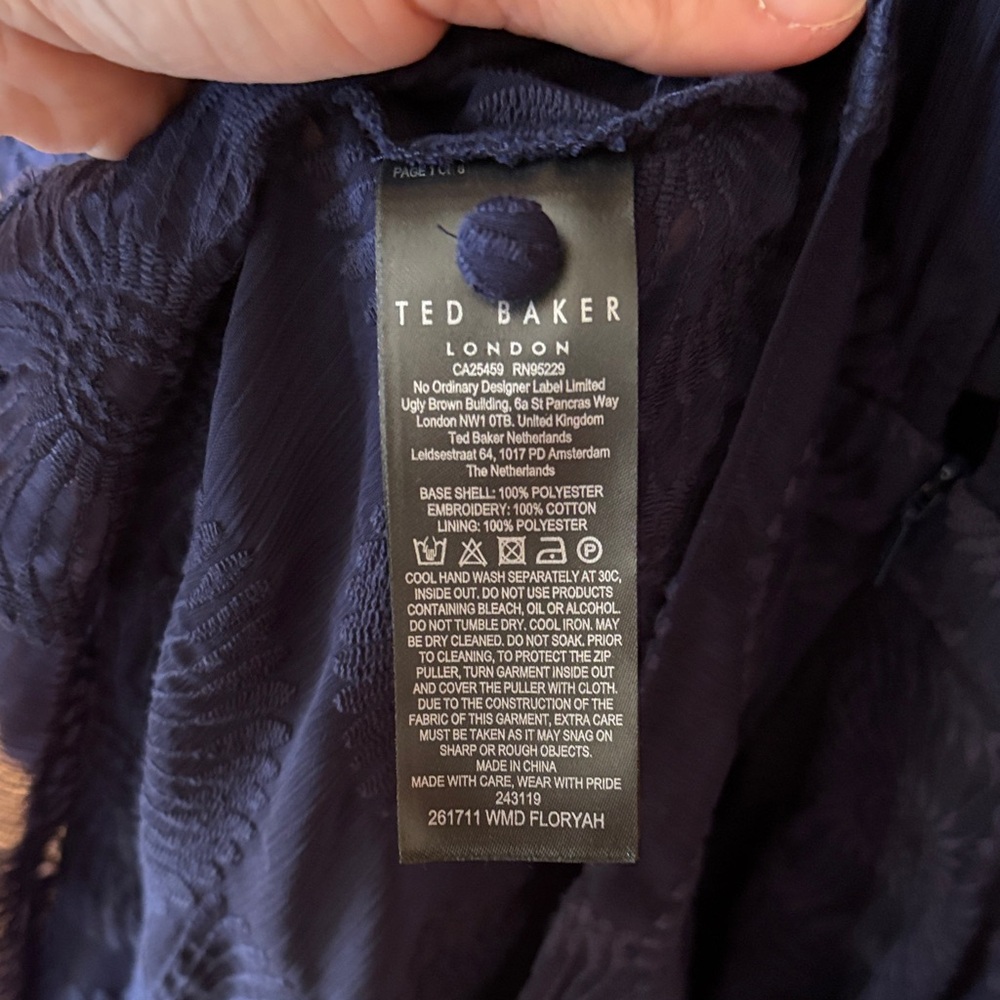 Ted Baker Navy Tiered Dress - Picture 6 of 7